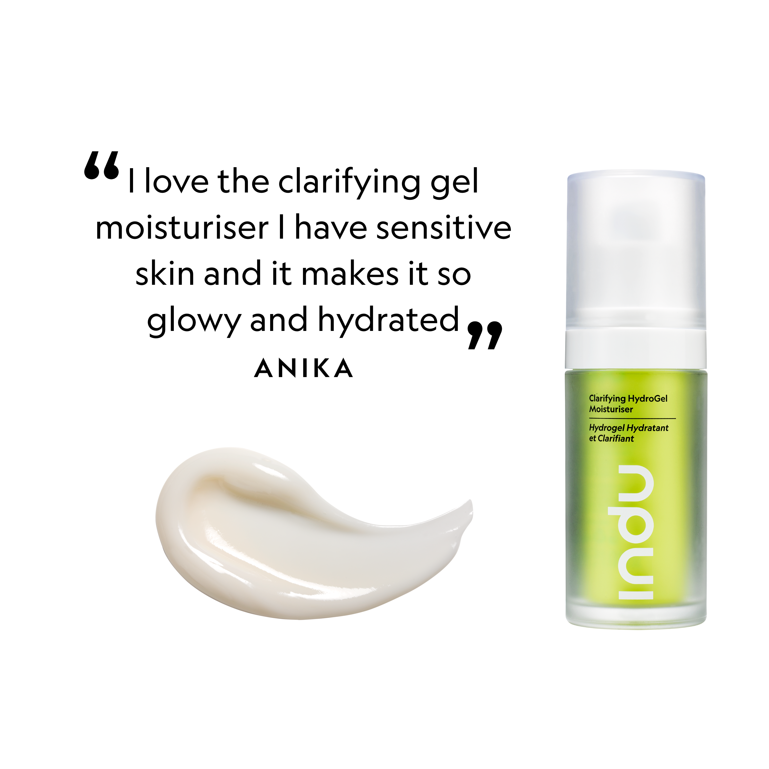 Clarifying HydroGel Moisturiser Skincare Quote