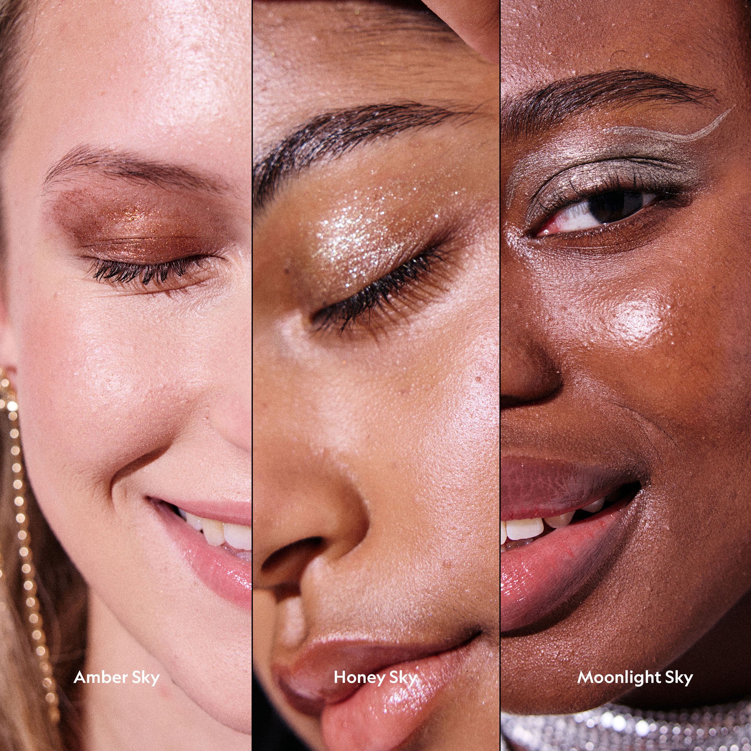 LiquidEyes Metallic Skies Shadow-liner Set Makeup models