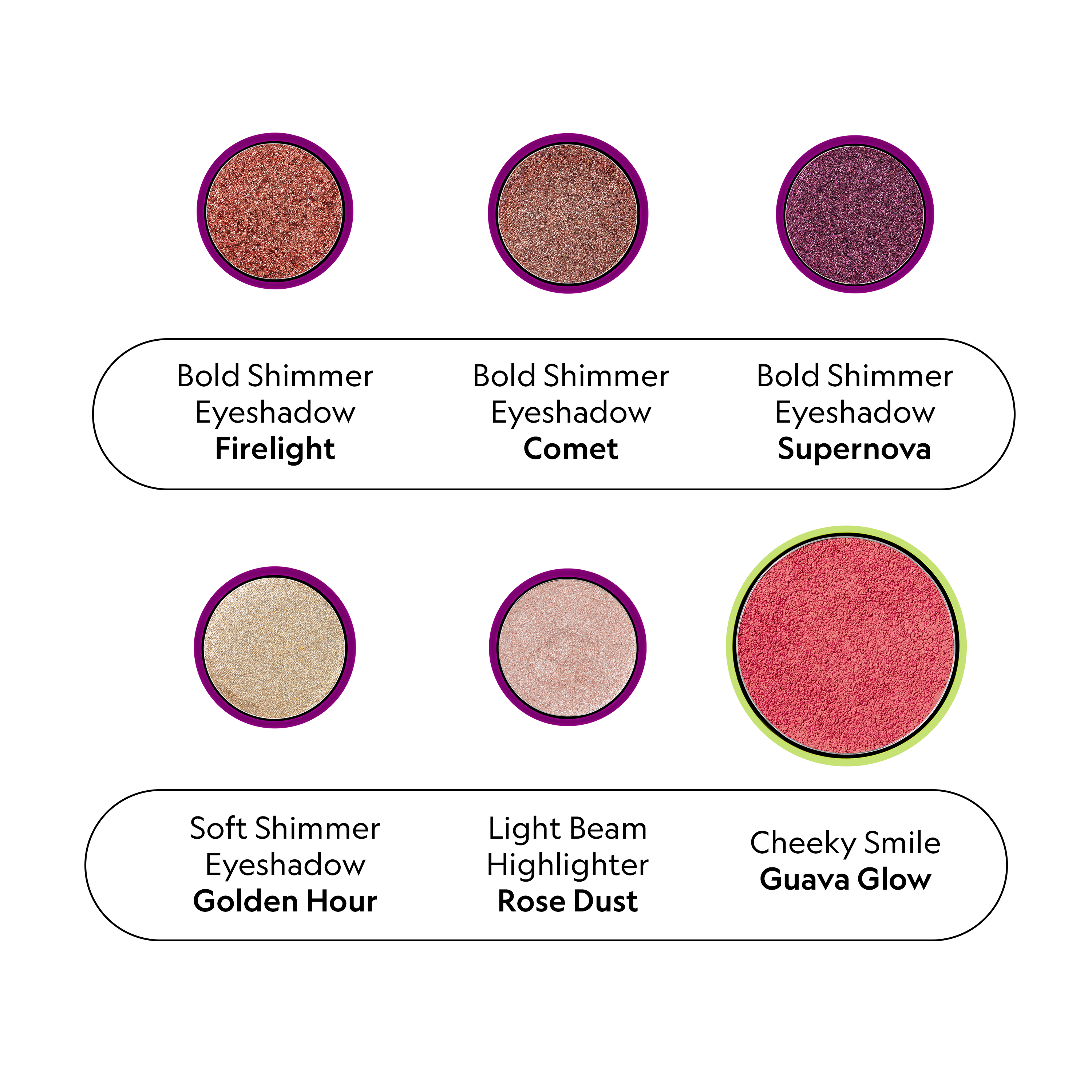 Metallic Glow Palette Edit Makeup contents